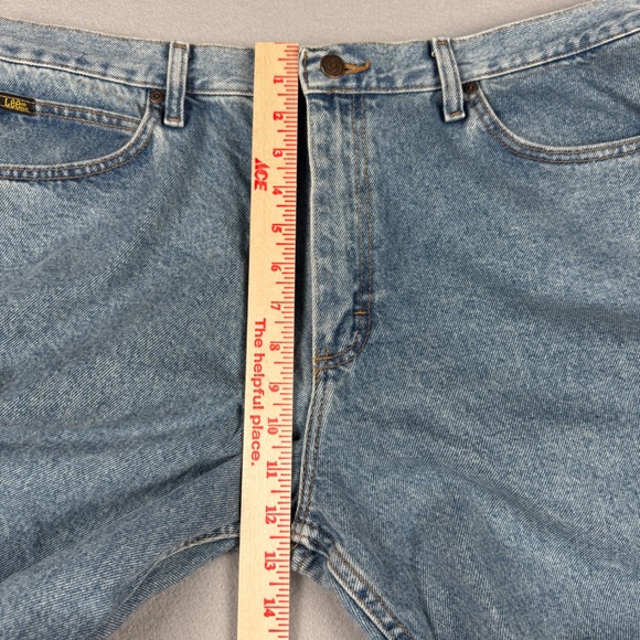 Lee Relaxed Fit Mens Jeans 40x30 Light Wash Blue Denim Straight Leg 2055516 - Picture 5 of 10